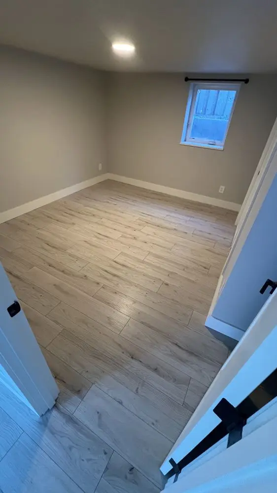 After: Basement flood restoration